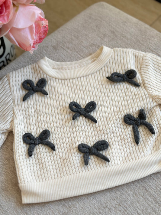 Ribbon Knitted Sweater