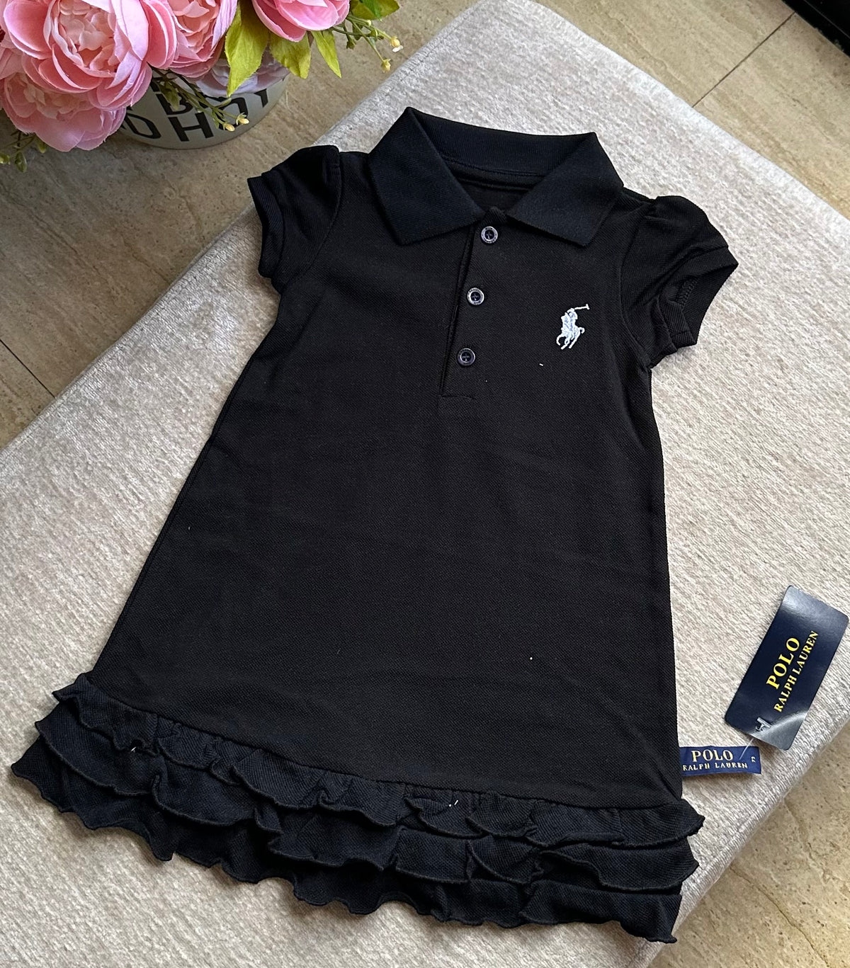 B3 RL Ruffles Dress - Plain Black