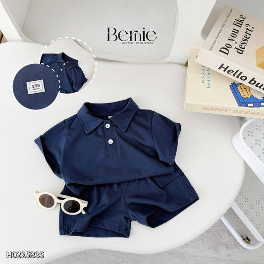 Bernie Polo Shirt Set in Blue
