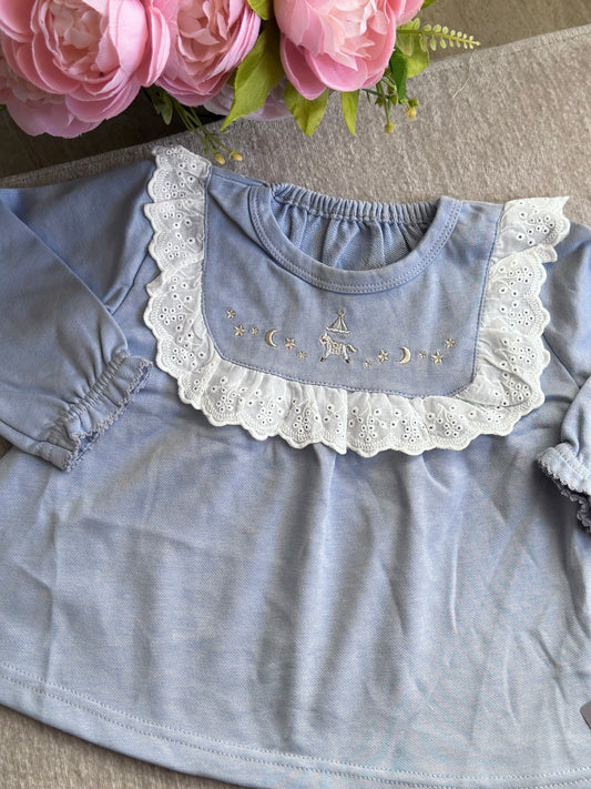 Cottoli Blouse -Light Blue