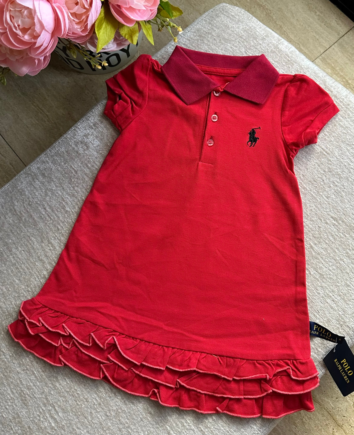 B3 RL Ruffles Dress - Red