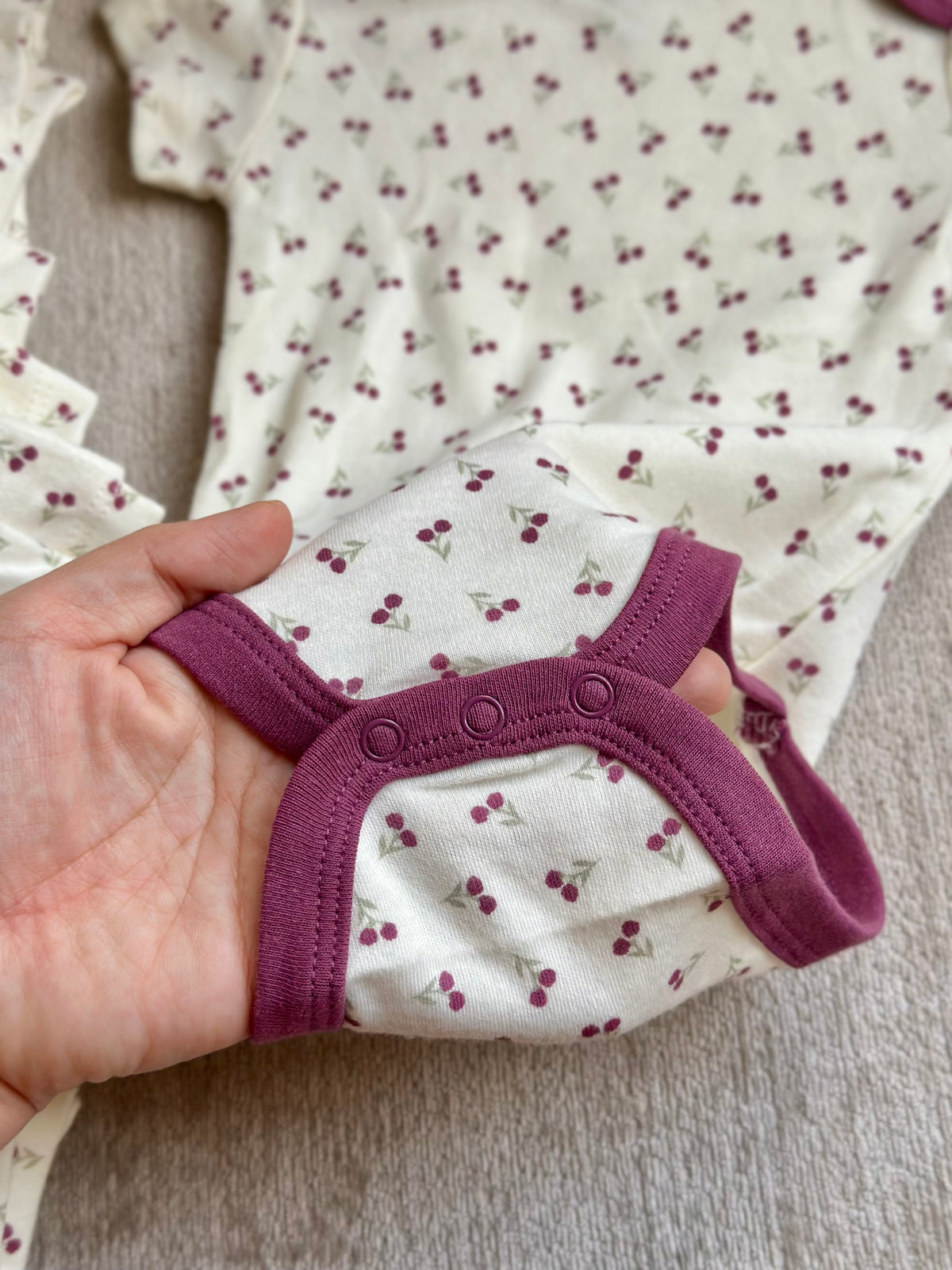 Chickpea Cherry Onesie