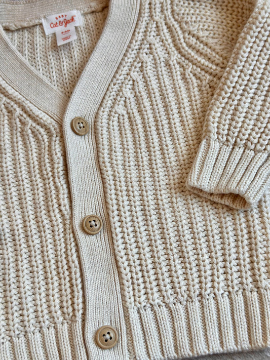 Cat & Jack Knitted Vest Jacket - Cream