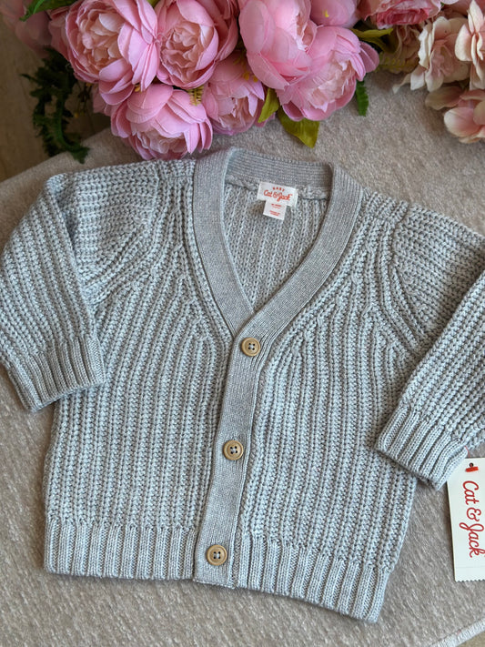 Cat & Jack Knitted Vest Jacket - Gray