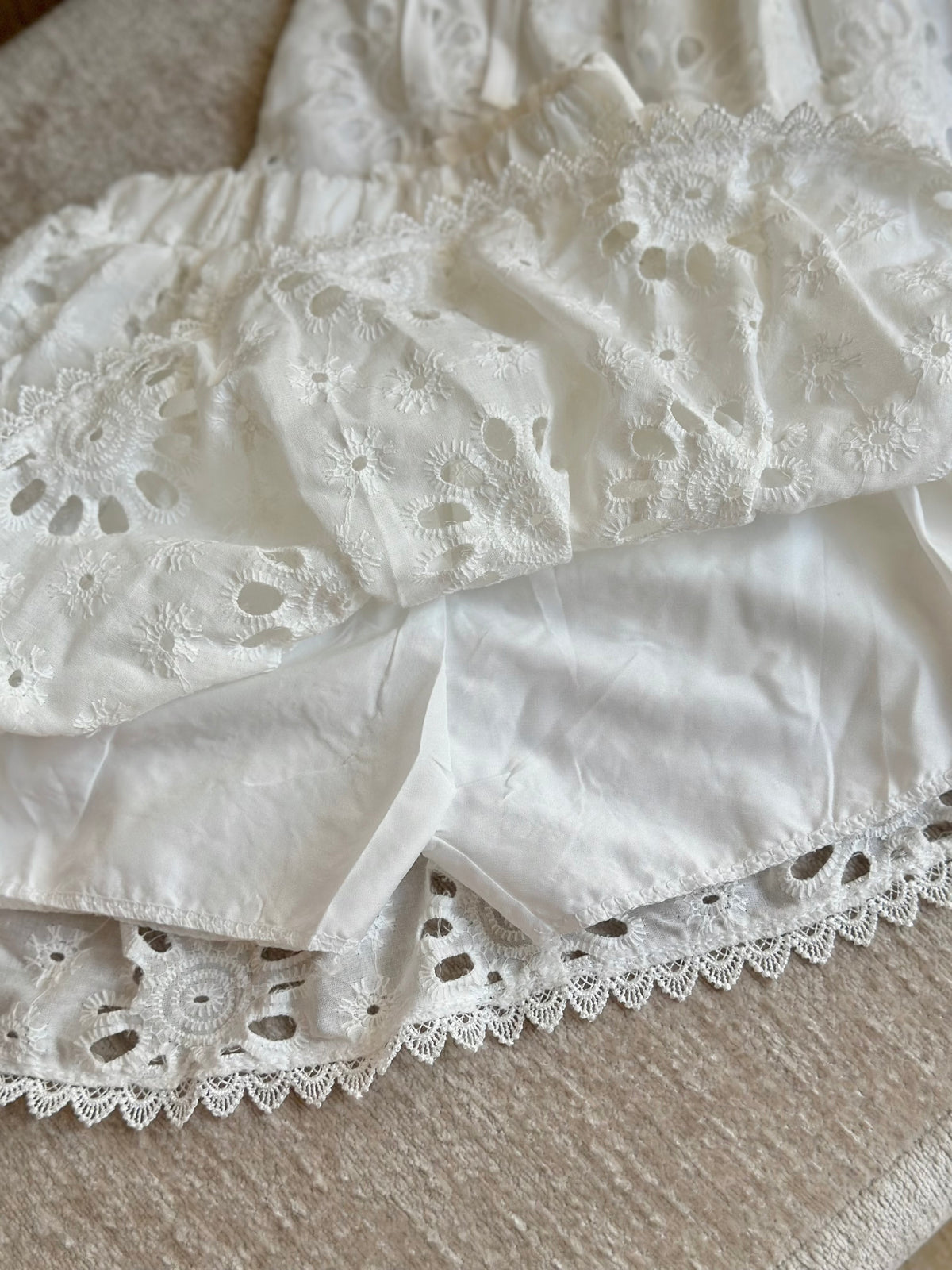 White Eyelet Summer Terno