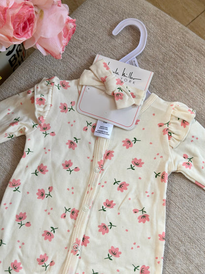 Nicole Miller Frogsuit with Headband “Cream”