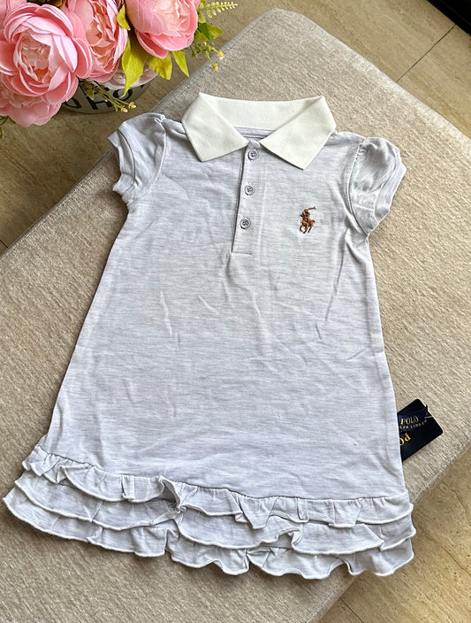 B3 RL Ruffles Dress - Light Gray
