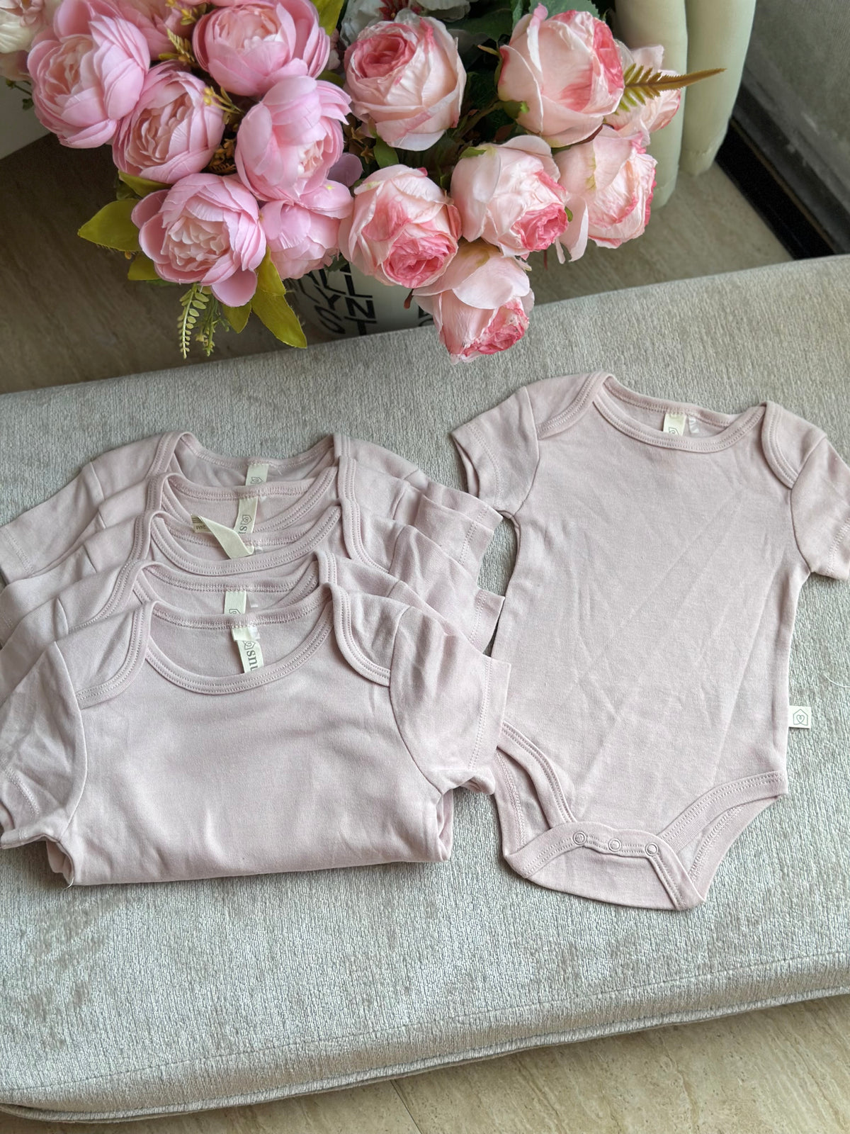 Snug Plain Blush Pink Onesie