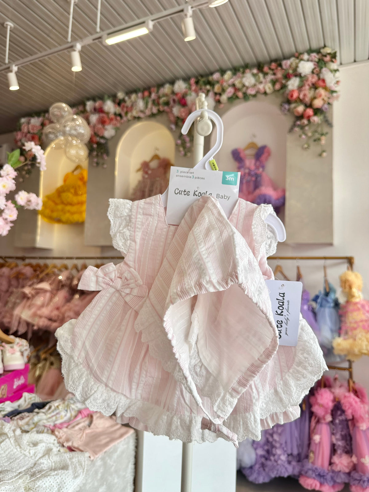 Gingham Summer Set Light Pink
