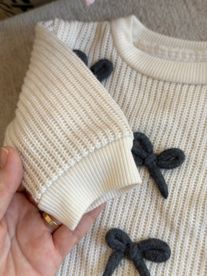 Ribbon Knitted Sweater
