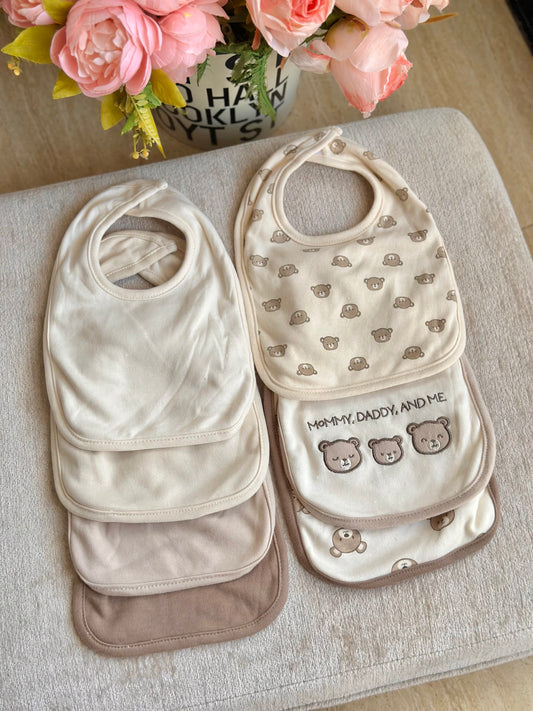 B3 Infant Bibs - Bear and Neutrals
