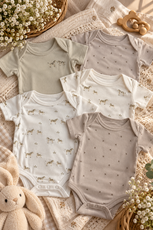 Mamas and Papas 5pc Short Sleeves Onesie