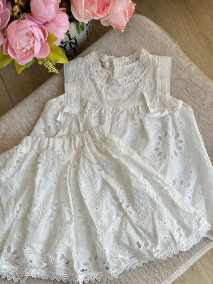 White Eyelet Summer Terno