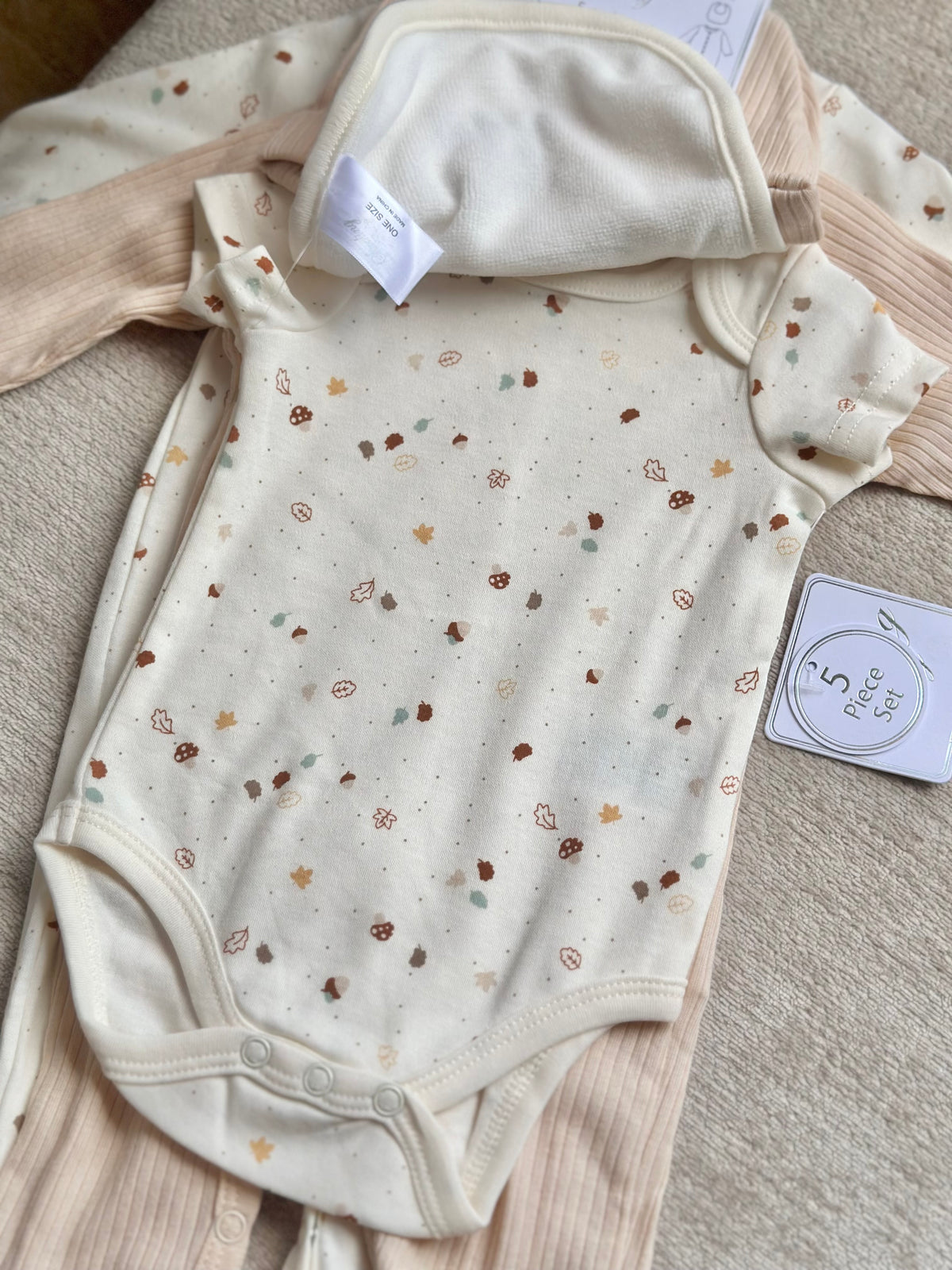 5pc Infant Set in Cream