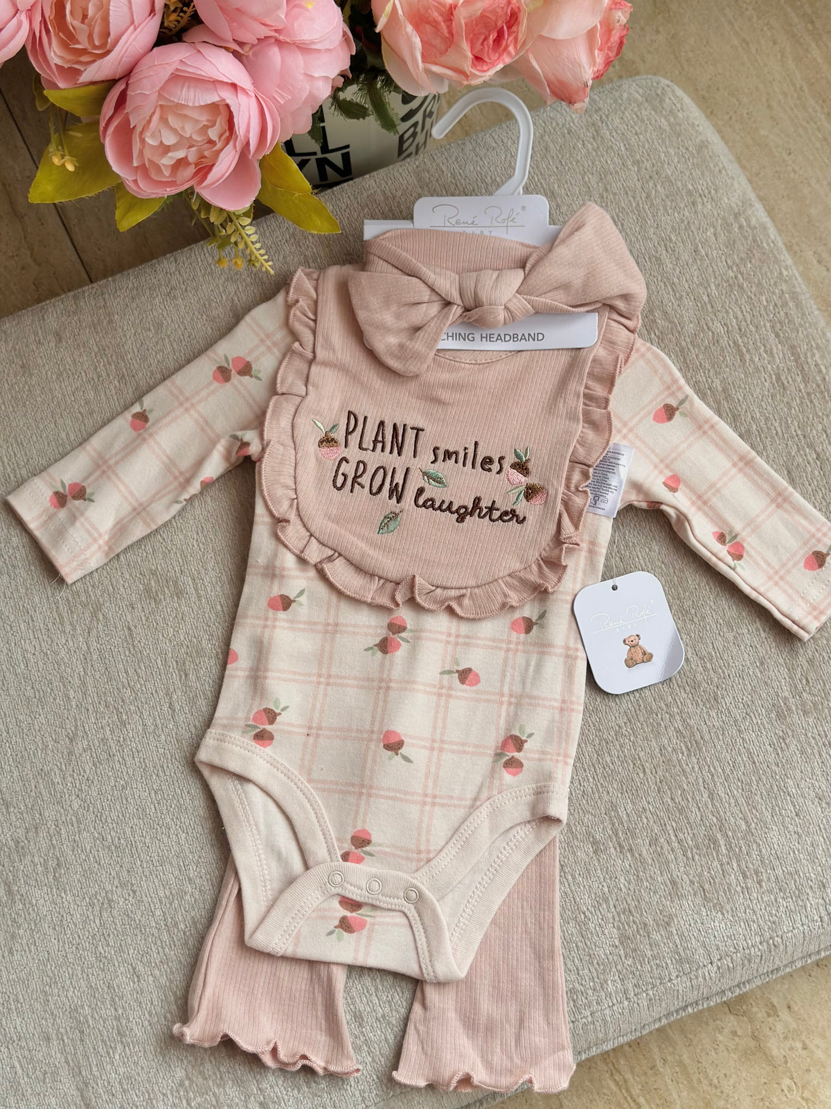 4pcs Onesies Set “Flesh Pink”