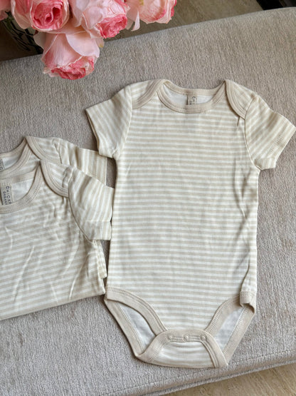 Chickpea Stripes Beige Onesie