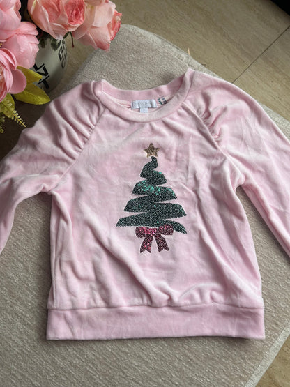 Btween Velvet Pajama Set - Christmas Tree