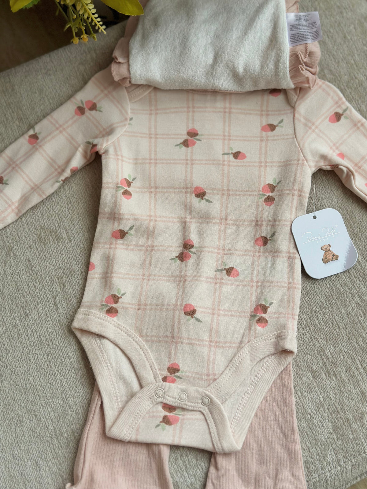 4pcs Onesies Set “Flesh Pink”