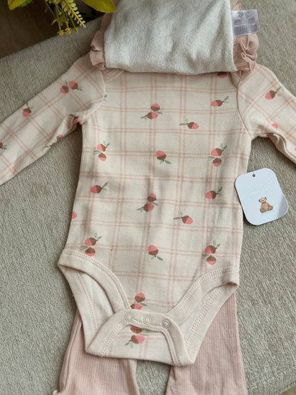 4pcs Onesies Set “Flesh Pink”
