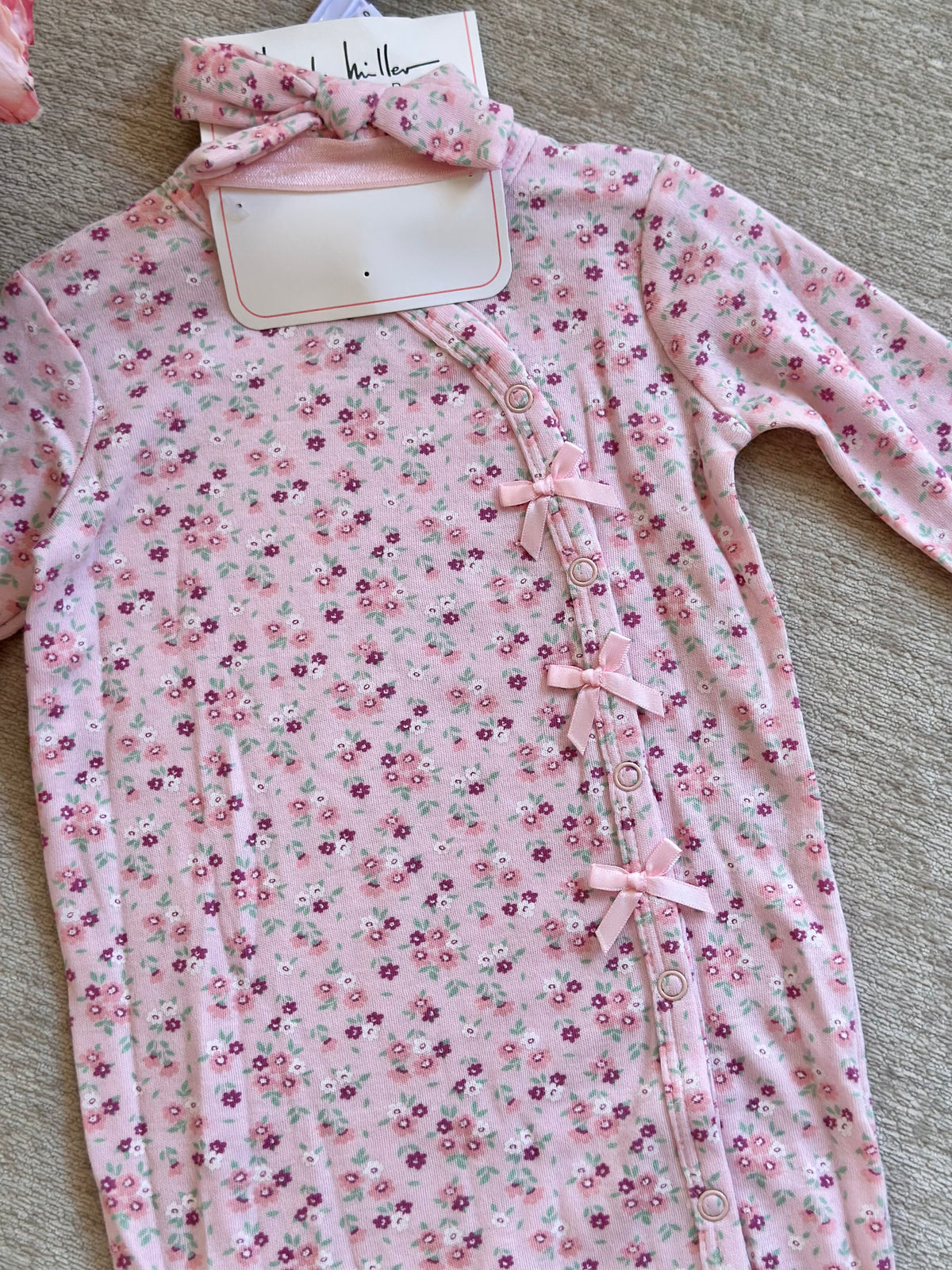 Nicole Miller Frogsuit with Headband “Pink Floral”