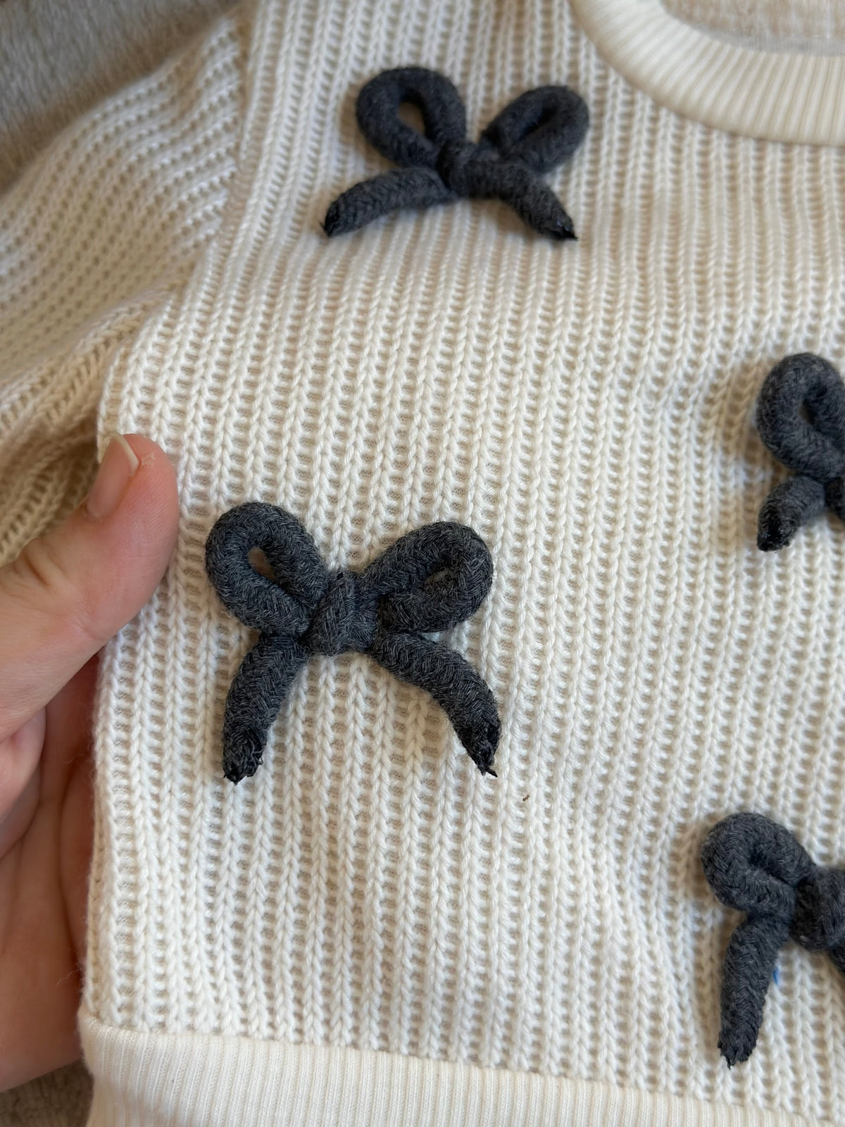 Ribbon Knitted Sweater