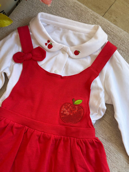 Red Apple Jumper Dress