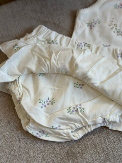 Cottoli 2pc Ruffles Set - White
