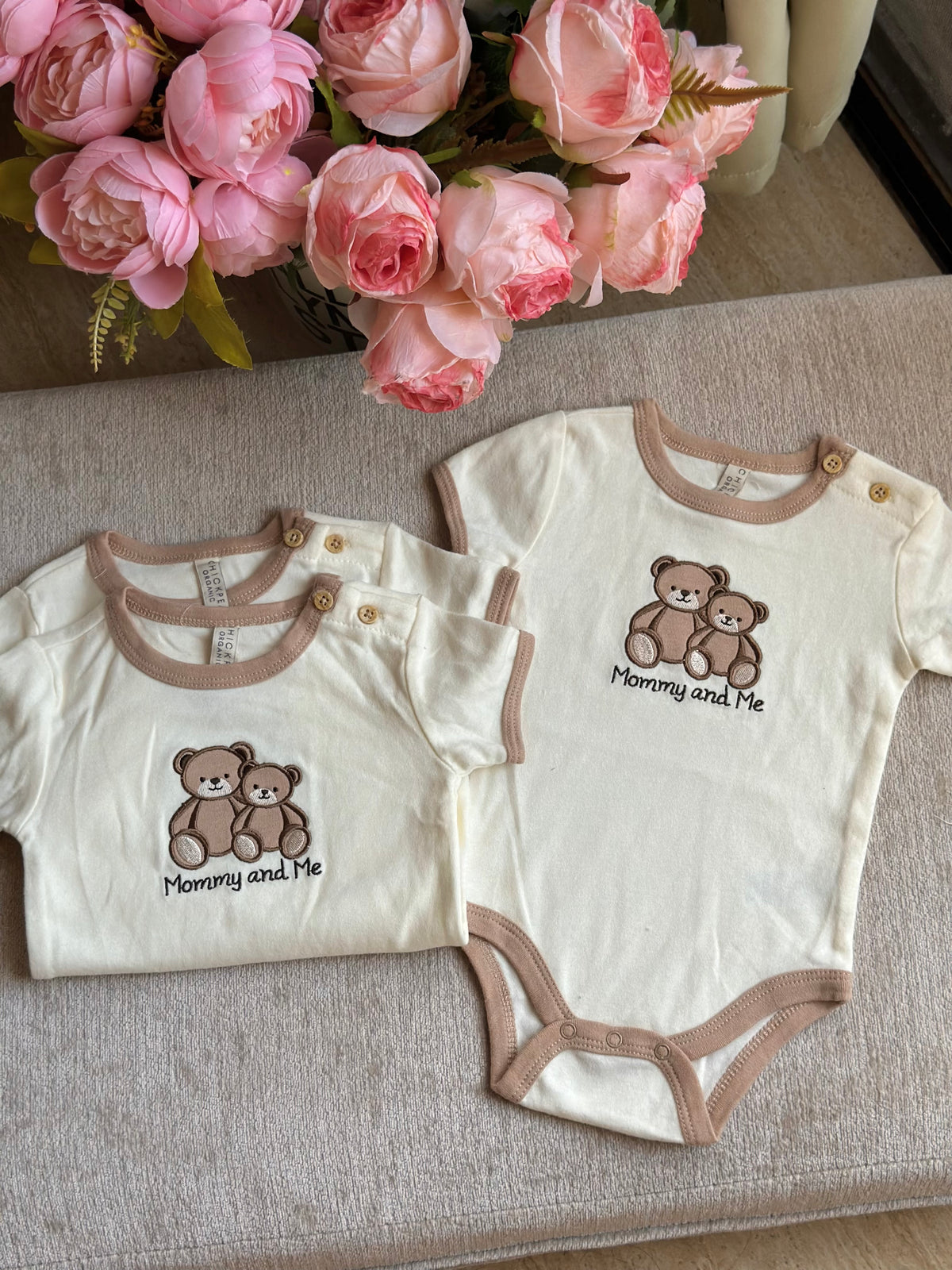 Chickpea Mommy and Me Bear Onesie