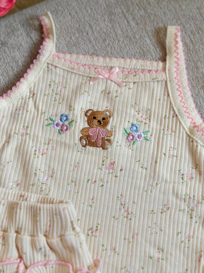 Cottoli 2pc Ruffles Set - Cream