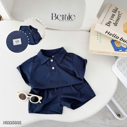 Bernie Polo Shirt Set in Blue