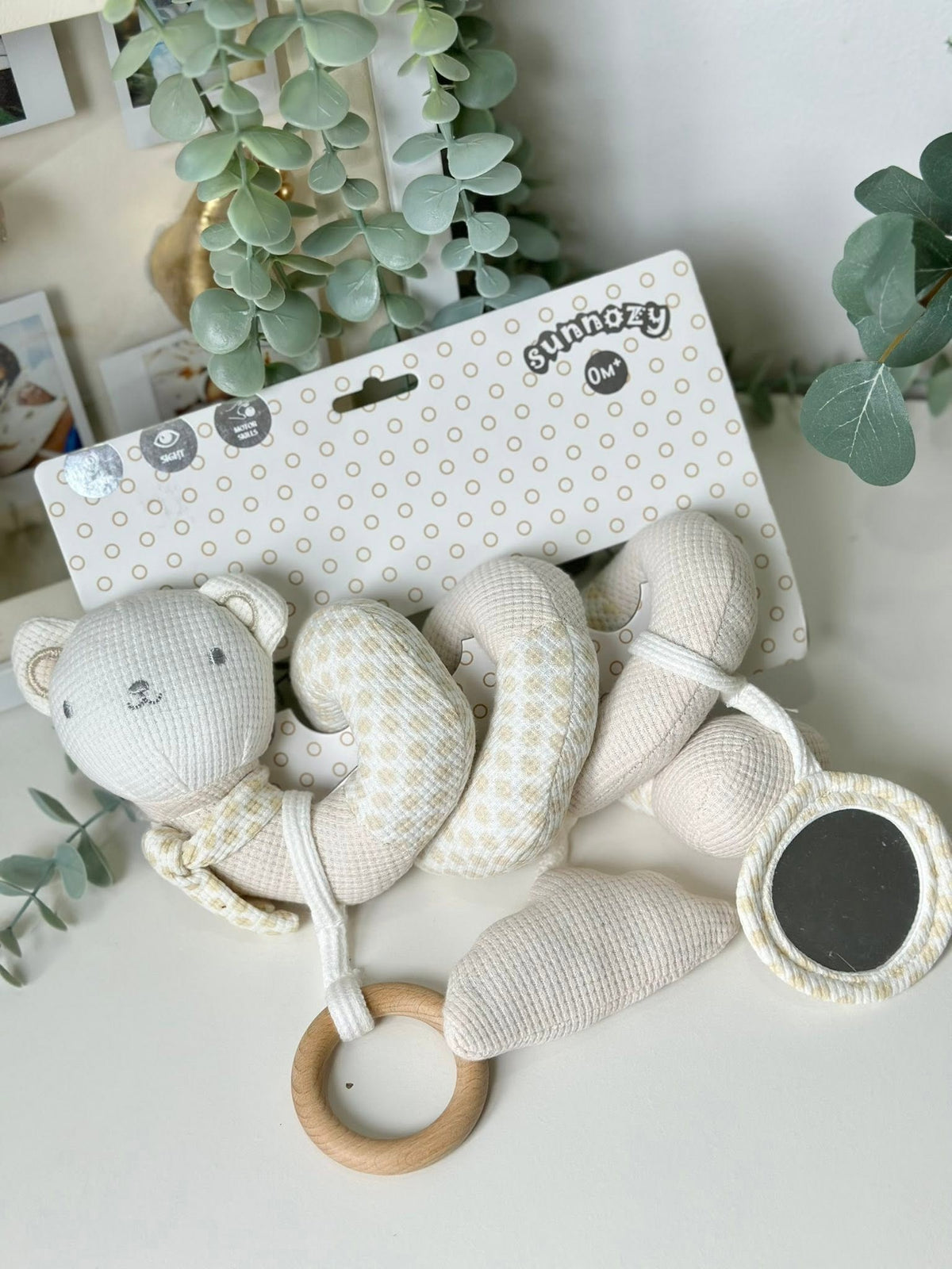 Music Hangging Pillow Toy - White