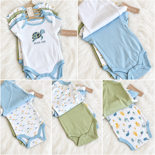 5pc Onesie Set for Baby Boys Blue