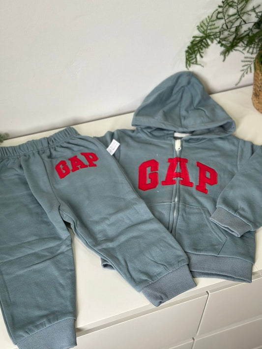 Gray Gap Hoodie Set