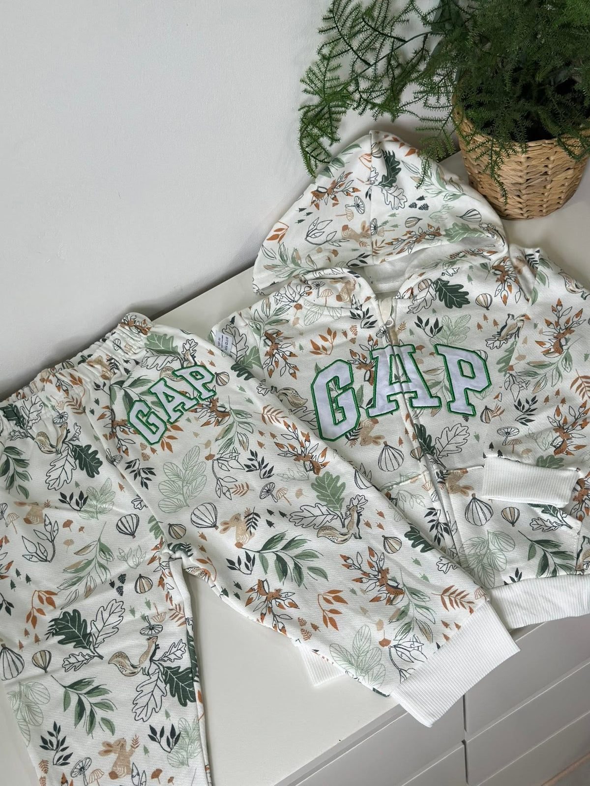 Printed Gap Hoodie Set