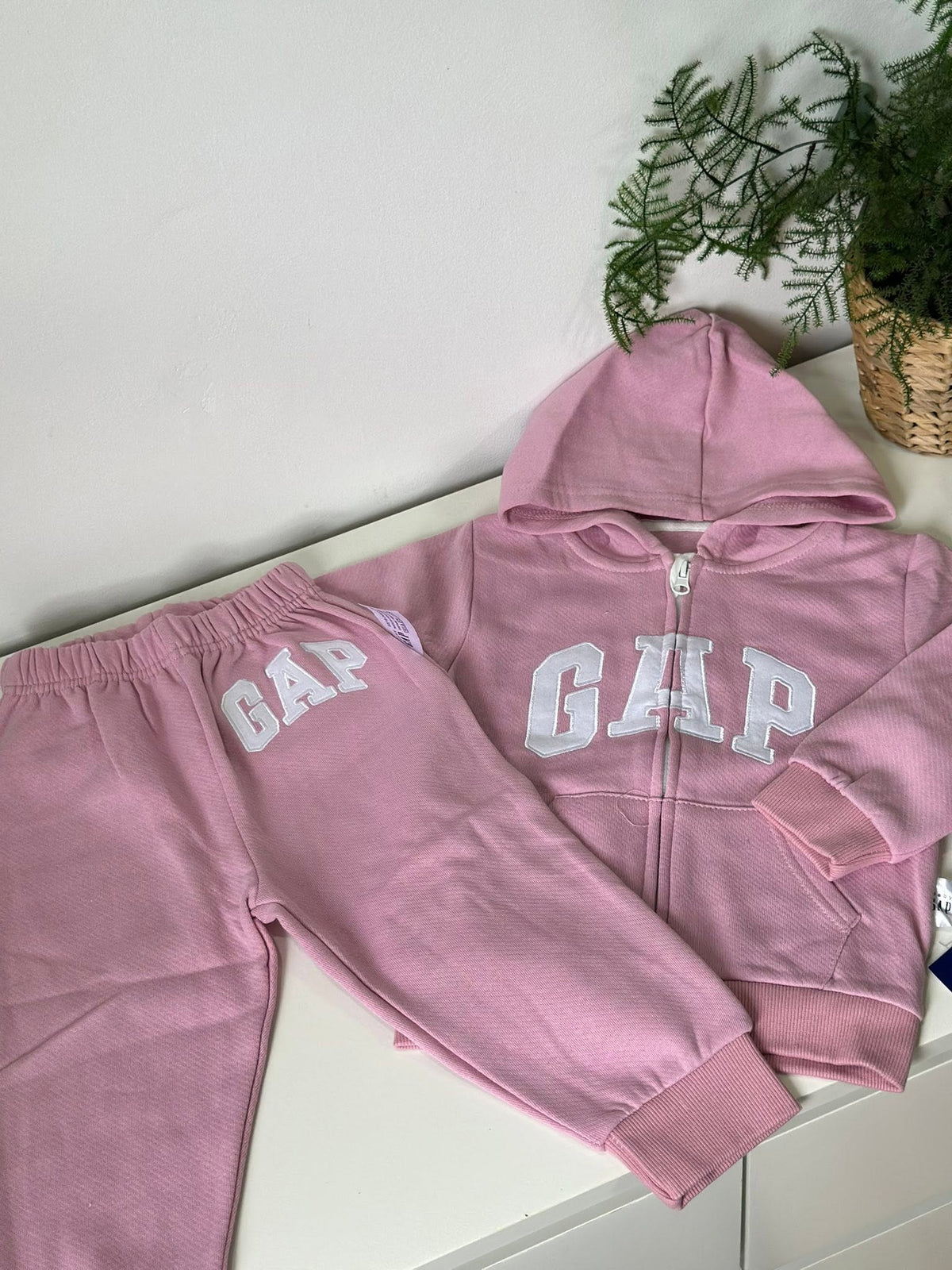 Pink Gap Hoodie Set