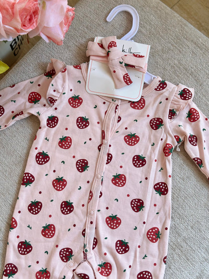 Nicole Miller Frogsuit with Headband “Strawberry”