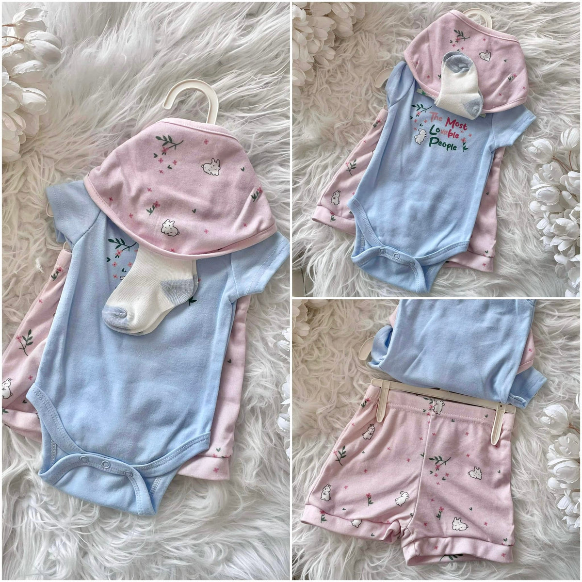 4pc Set for Baby Girl - Blue