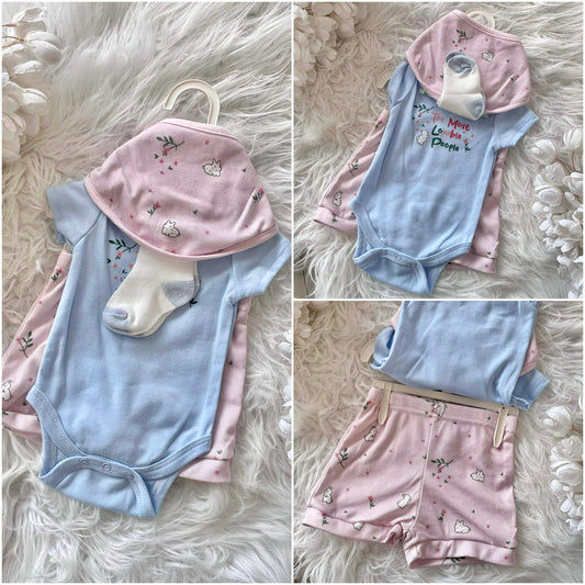 4pc Set for Baby Girl - Blue