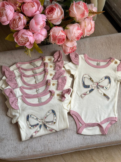 Chickpea Ribbon Onesie