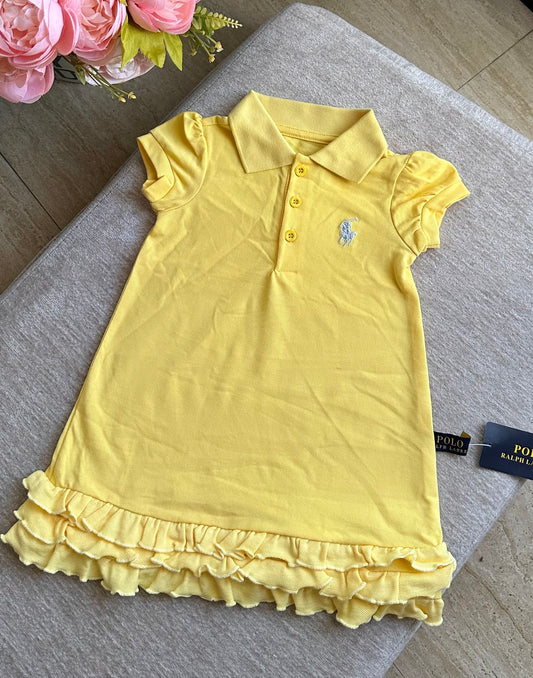 B3 RL Ruffles Dress -Yellow (Silver Logo)