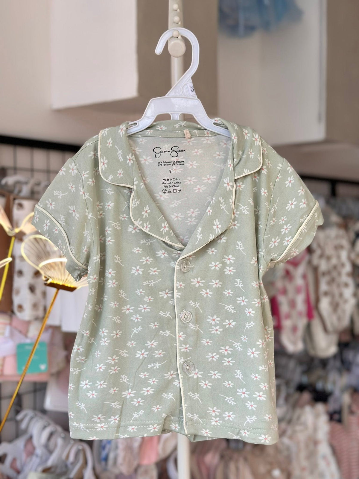 Cutesy Kids Shorts Sleepwear Green