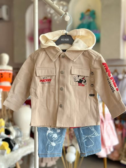 Mickey Jacket and Denim Pants