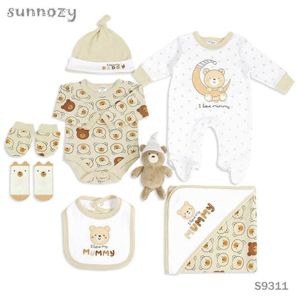 Sunnozy Newborn Set Brown Teddy Bear