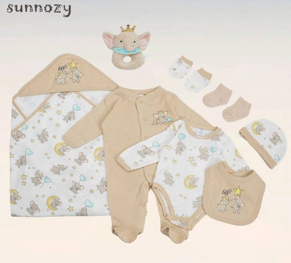 Sunnozy Newborn Set Brown Elephant