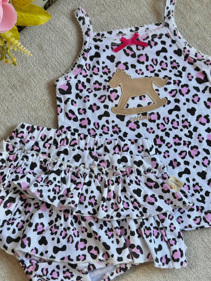 Cottoli 2pc Ruffles Set - Leopard