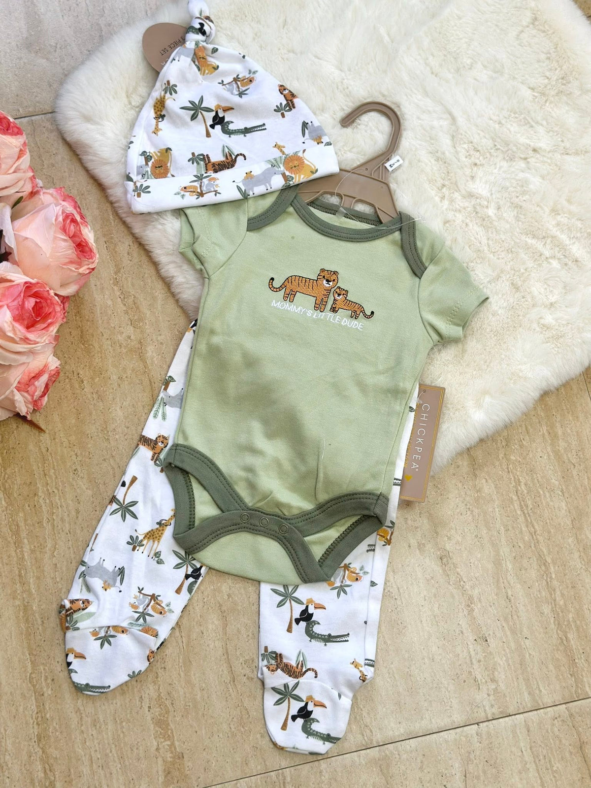 Onesie Set for Baby Boy "Mommy's Little Dude"