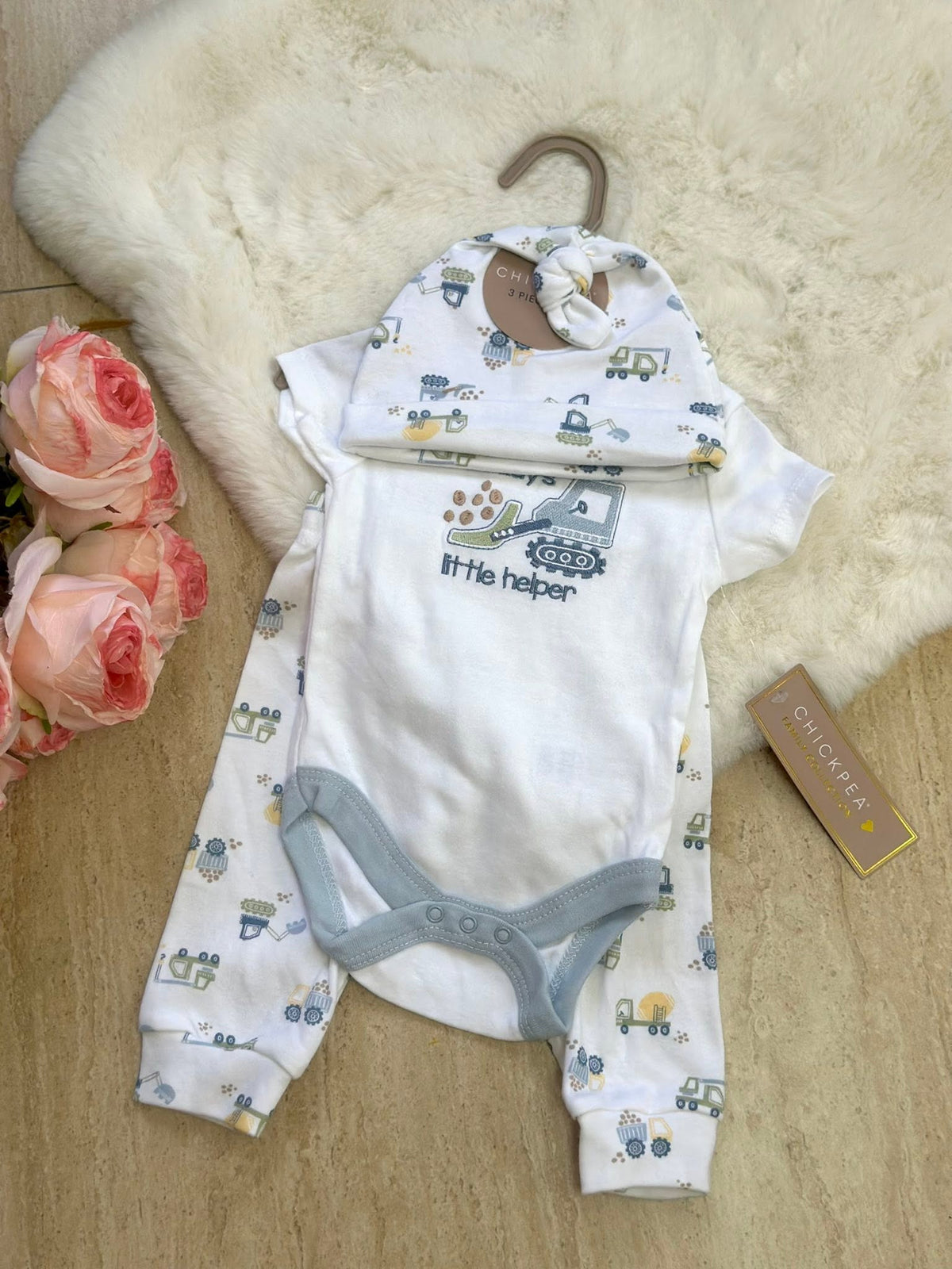 Onesie Set for Baby Boy "Little Helper"