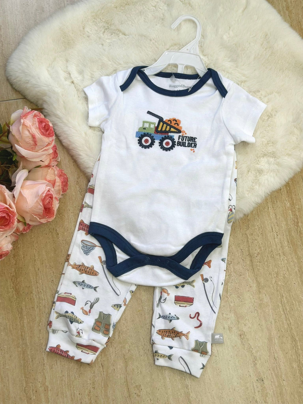 Onesie Set for Baby Boy "Future Builder"