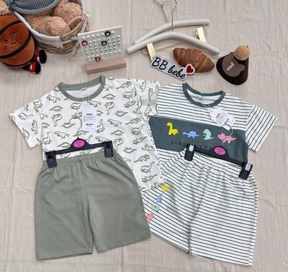 Dino Top and Short in Green