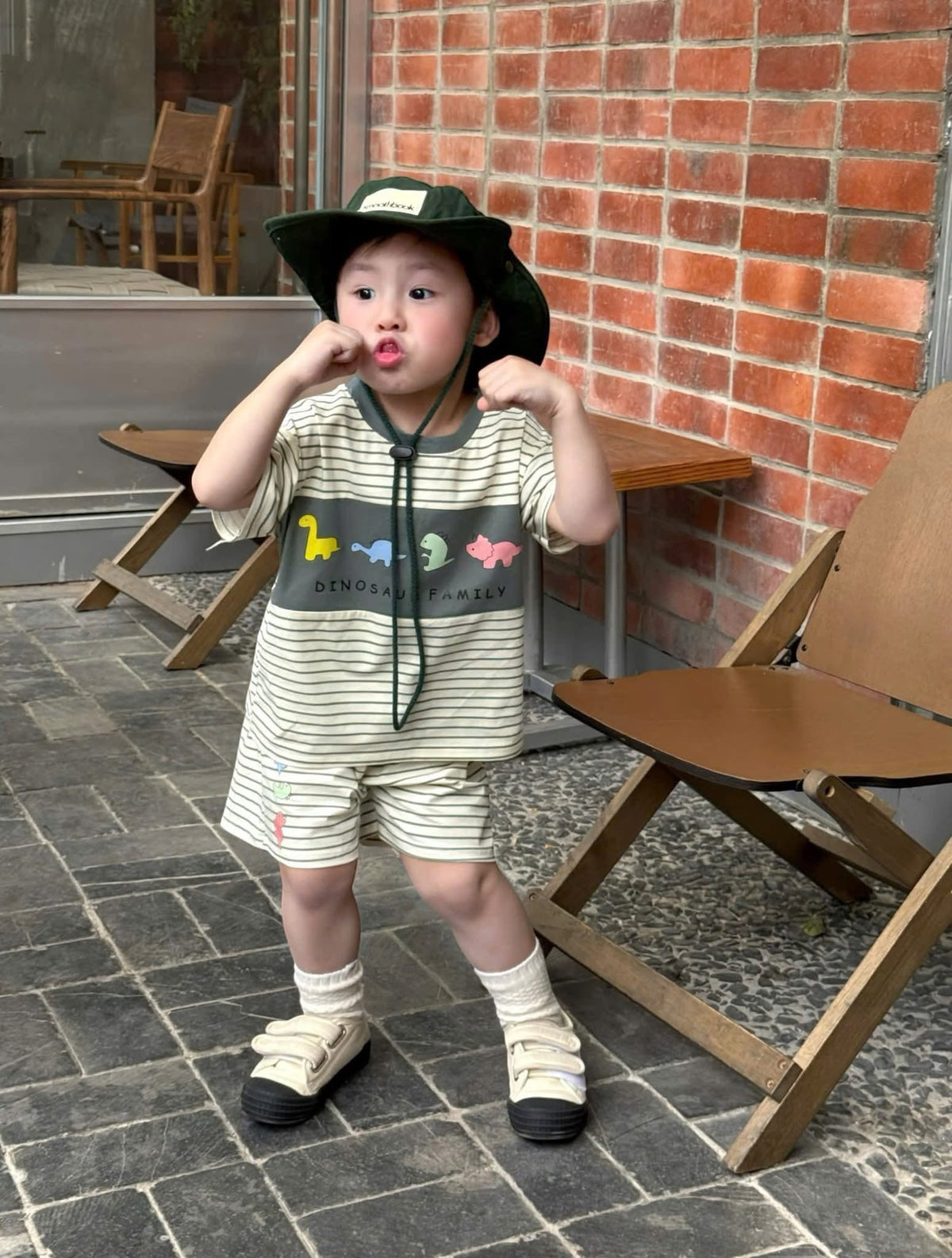 Dino Top and Short in Green